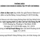 Tạm ngưng dịch vụ căng vợt tại Tp HCM từ 24/12/2018 - 14/1/2019